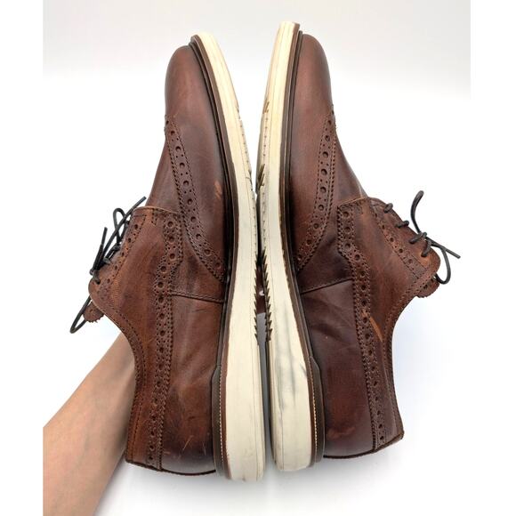 Bruno Magli UGO Lace-Up Oxford Shoes Men\'s British Tan Ivory Size US13M EU46 main image 6